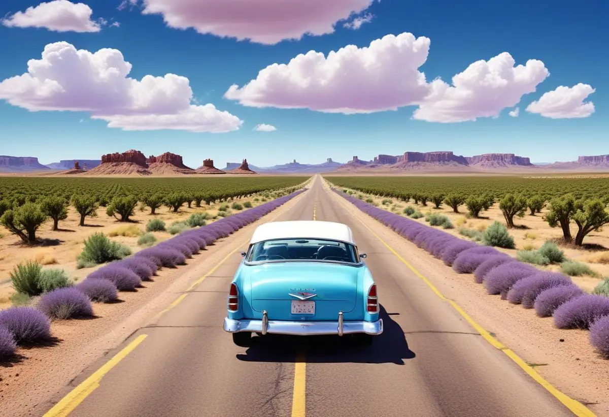 Upptäck doften av Route 66 – fräschhet och stil! illustration